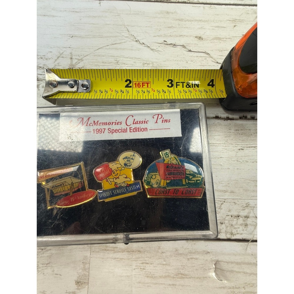 Vintage McDonald's McMemories Classic Pins 1997 Special Edition Set of 3 Speedee